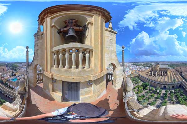 panoramas 360° of cathedral mosque of Cordoba, Spain