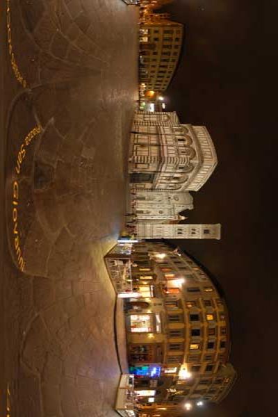 panorama 360° de la piazza san giovanni à florence, italy