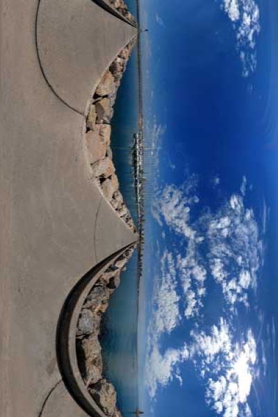 panorama 360° of the port  de La Grande Motte in the south of France