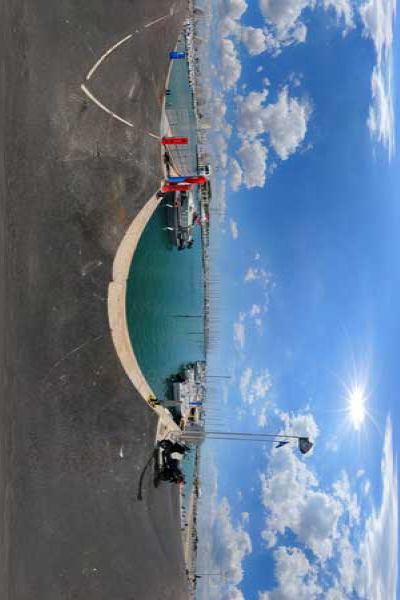 port de la grande motte en 360°, languedoc roussillon, sud de la france
