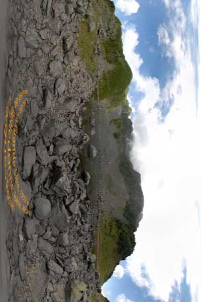 panorama 360° du lac de sitre dans le massif de belledonne, isere, alpes