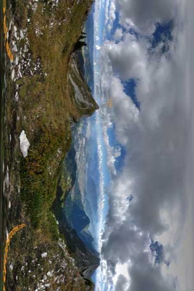 panorama 360° from the pic saint michel in the vercors 
