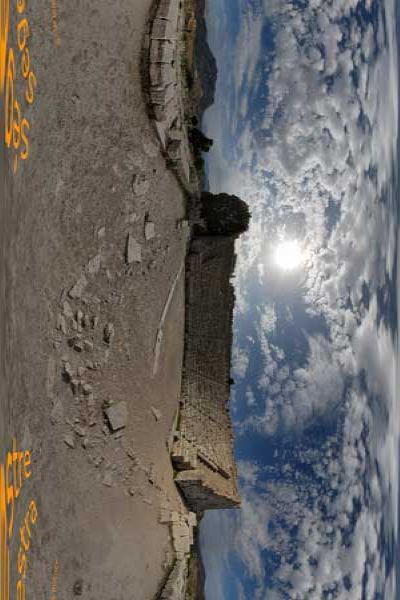 antique theater in segestre in panorama 360° in sicily