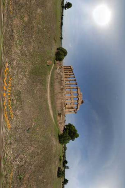 panoramas 360° of selinonte antique city in sicily