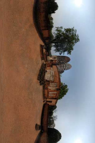 sukhothai temples in thailand, panorama 360° of wat si sawaï temple