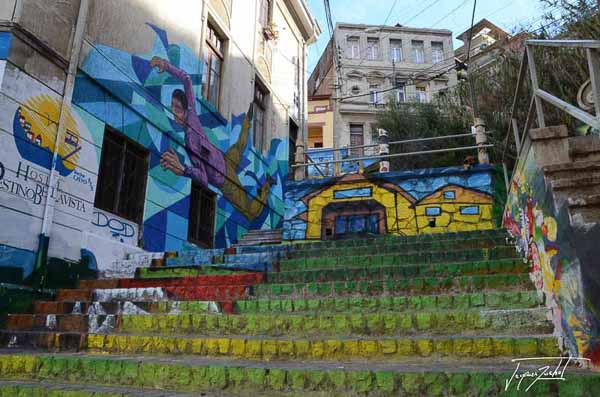 Photo du Chili, les peintures murales de valparaiso
