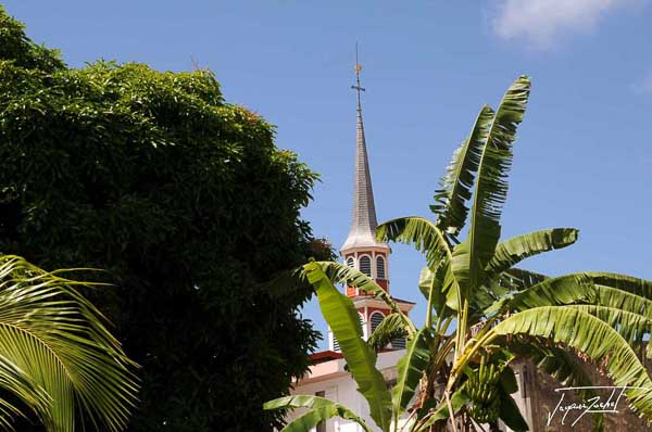 The church of Saint Pierre in Martinique, French West Indies
