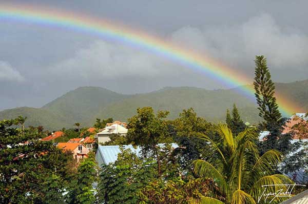 The end of a storm on saint anne in martinique, french antilles