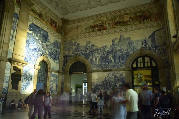 Architecture intérieure de la gare de Porto; Portugal