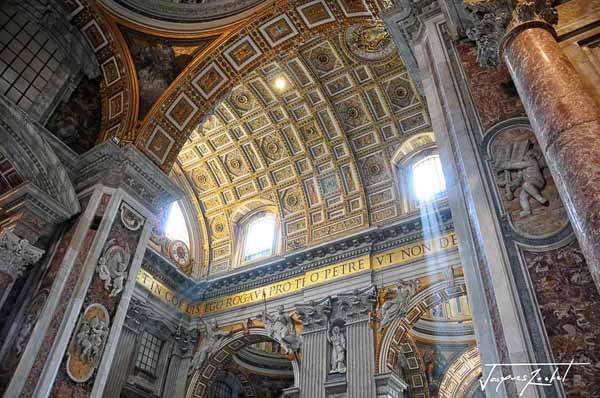 Interior of the basilica saint peter in the vatican