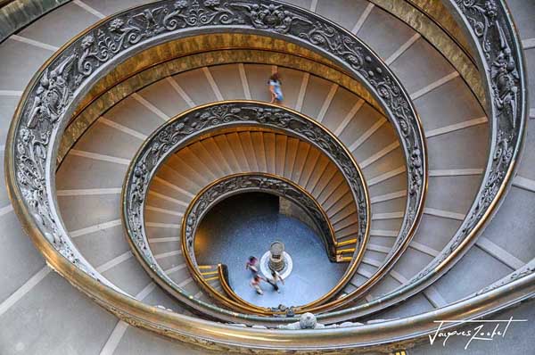 L'escalier de Bramante, musée du Vatican