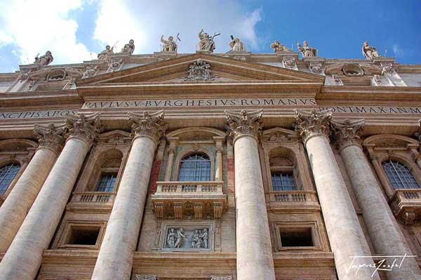 Facade of St. Peter's Basilica in the Vatican