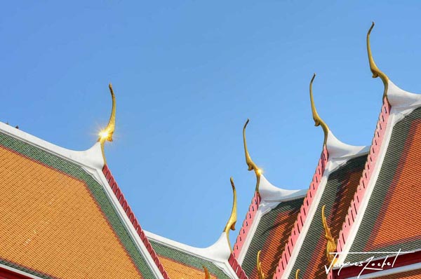 Wat Pho in Bangkok, detail of the architecture