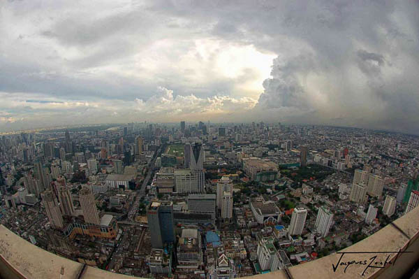 view of Bangkok from the baiyoke 2 tower