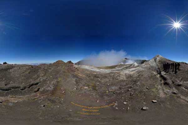 panoramas 360° du sommet de l'Etna en Sicile