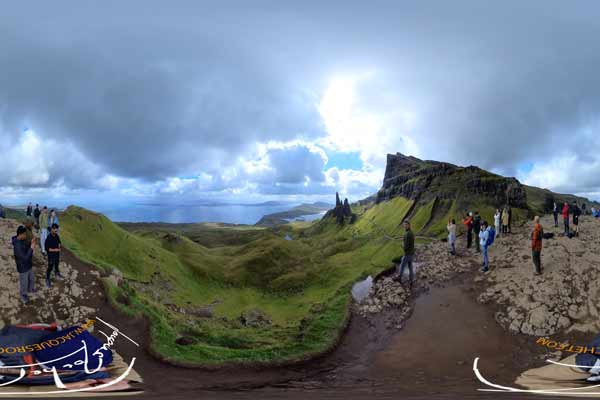 panoramas 360° du old man of storr, ile de skye