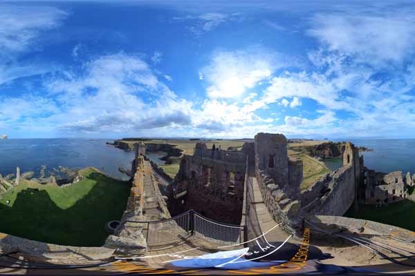 panoramas 360° de tentallon castle en écosse