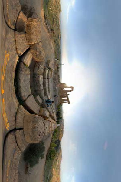 panoramas 360° of the temples valley at agrigente in Sicily