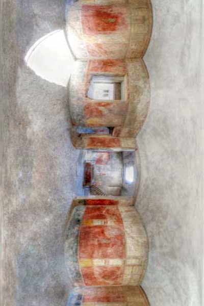 panorama 360° , cite antique de pompei en italie, interieur d'une maison