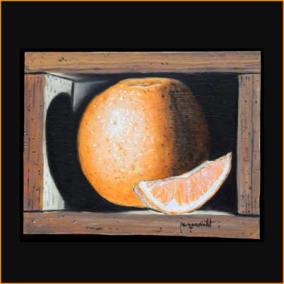 orange, peinture huile sur toile